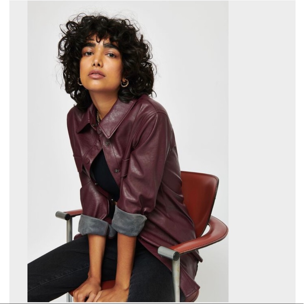 New vegan leather shacket